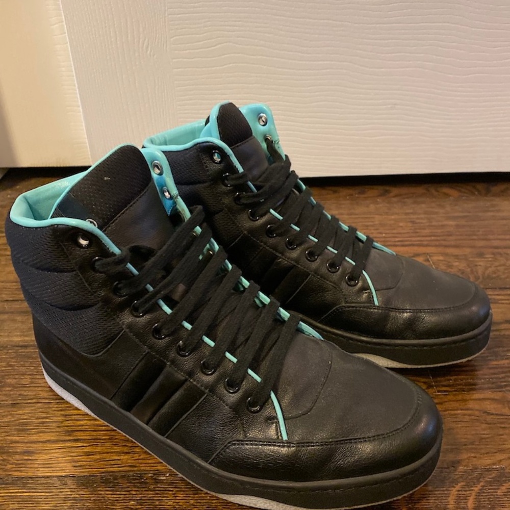 Gucci Black Ronnie Hi Top Leather Sneakers